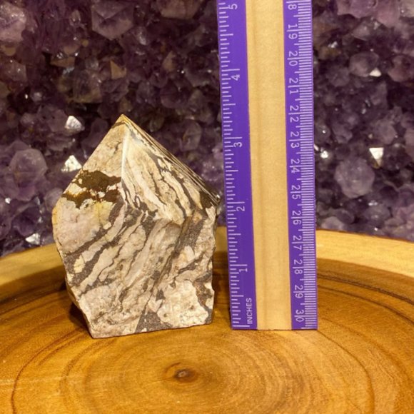 Zebra Jasper Polished Point, Crystal Grid Points, Boho Artwork, Healing Stone - Picture 3 of 3